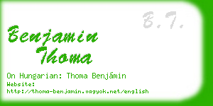 benjamin thoma business card
